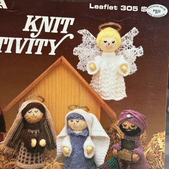 5/$25 knitting kid craft book Handcrafted Nativity Scene Figurines 🥰 - Picture 4 of 7